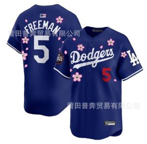 Embroidered jersey MLB Dodgers 17 # OHTANI5 # 50 # 18 # 22 # Sakura-themed embroidered baseball jerseys are in stock