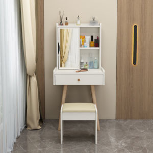 [Sg Sellers] Dressing Table Bedroom Modern Simple Dressing Table Storage Cabinet Integrated Economical Multi-Functional Small Apartment Makeup Table