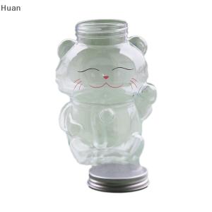 【Special price】Huan Cute Lucky Cat Water Bottle Transparent Juice Drink Bottle Milk Tea Bottle Coffee Juice Mouth ABle Drinking Cup