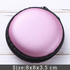 DISOUR Triangle Round Multiple Colour Earphones Storage Bag EVA Material Hard Case High Quality Portable Zipper Case 9*9*4cm/8*8*3.5cm Mini Travel Bag For Headset/Gadgets/Data Cable/Charger/Power Bank/Electronic Accessories