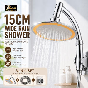 15CM 6Inch 3IN1 Nano Rain Shower Head 360° Swivel Chrome