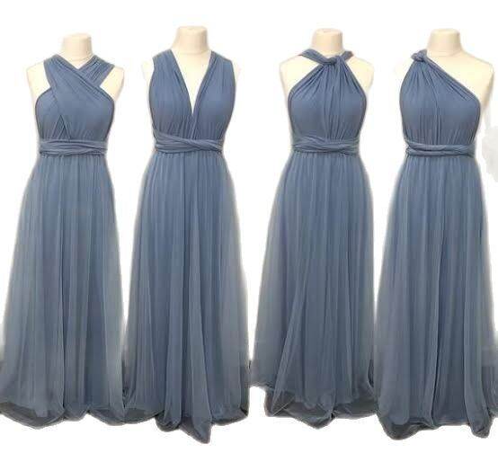 dusty blue infinity dress