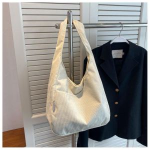Corduroy Shoulder Bag Women Casual Tote Bag