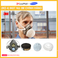 Bộ 4 món mặt nạ phòng độc 3M 3200 + Phin lọc 3301K + Tấm lọc 7711 + nắp nhựa 774  - Mặt nạ chống độc, bụi - Dùng phun sơn, phun xịt hóa chất - Hàng Chính Hãng SafeMall. 