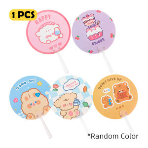 HamshMoc Cute Round Fan Kid Toy Cartoon Girl Holding Small Fan Summer Cool Gift Reward Fan