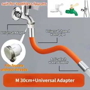 HOME BEST 1pc Faucet Extension Tube Extender Universal Water Pipe Anti-Splash for Kitchen Bathroom Sprinkler Multipurpose Hose
