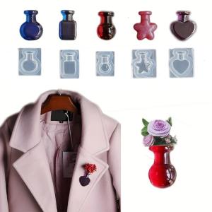 Silicone Cake Decorating Mold For Miniature Bottle Resin Casting DIY Craft Charm Detachable Reusable