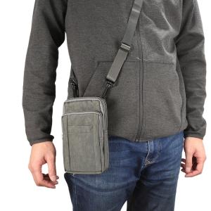 [on sale] Outdoor Phone Carrying Case Pouch Nylon Crossbody Shoulder Waist Belt Wallet Bag with Carabiner For iPhone 8 Plus / 7 Plus Galaxy Note 8 Huawei P10 and other Smartphones Below 7 inch