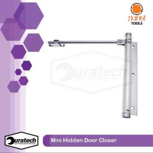 Ikura Tools Mini Hiden Door Closer Model Pintu Koboi Penutup Penahan Pintu Otomatis - Alat Penutup Pintu Otomatis Bisa Disetel Kekerasan - Engsel Koboi Door Closer - Door Stopper Hidden Untuk Pintu Kayu Aluminium PlastikPintu Otomatis Bisa Disetel