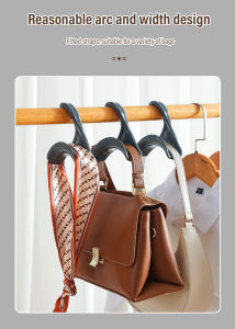 Multifunctional wardrobe storage rack school bag hanger handbag hook scarf hat storage arch hanger