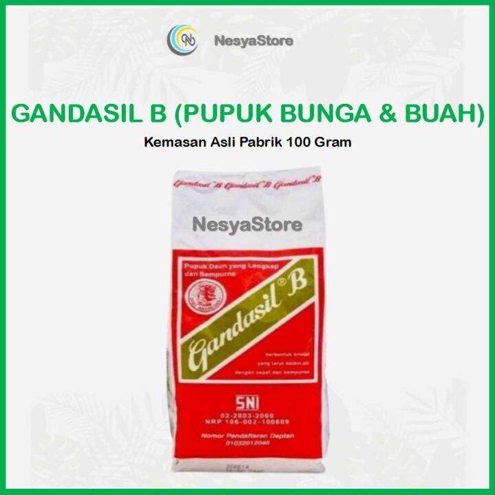 Gandasil B 100 Gram Pupuk Buah & Bunga NPK Majemuk Generatif Kemasan ...