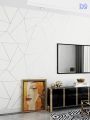 Supermax Wallpaper  grey Checkered 5D Triangle Design Quality Self Adhesive Waterproof PVC Wall Sticker Decor Decoration Paper Design For Closet Cabinet Door Table Furniture Home Office Living Room Bedroom Toilet Bathroom Restaurant Background. 