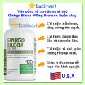 Viên uống hỗ trợ não và trí nhớ Ginkgo Biloba 500mg Bronson thuần chay [Hàng Mỹ]. 