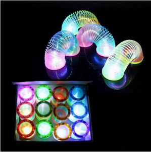 COD ⚡️Rainbow Coil Spring Colorful Toys Games & Collectibles for Kids Party LED Magic Circle Stretchy