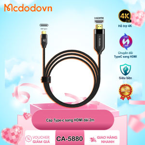 Cáp Mcdodo CA-5880 Type-C to HDMI – Dài 2m – Hỗ Trợ 4K – Kết Nối Laptop Điện Thoại Ra TV - CHÍNH HÃNG