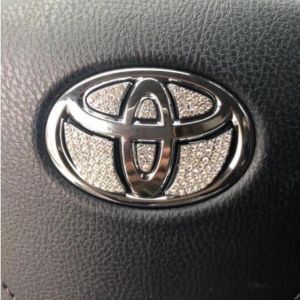 Dán logo vô lăng đính đá sang trọng cho xe HYUNDAI - TOYOTA - MAZDA - HONDA phong cách VIP Nhật Bản