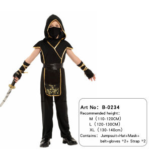 ZEEMIN Halloween Christmas  Kids Cosplay Japanese Ninja Assassin Boys Role Play Costumes Carnival Halloween Stage Performance Party Clothes Birthday Gift