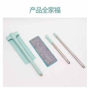 SuperHome ไม้ถูพื้นแบบรีดน้ำและฝุ่นผงในตัว ไม้ถูพื้น พร้อมผ้า 1 ผืน ถูง่ายสบายมือ ไม้ถูพื้นหัวแบน หมุนได้ถึง 360องศา