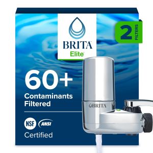 Hệ thống lọc nước gắn vòi Brita Faucet Mount Water Filter System Chrome No-Wait Filtration Easy Install Multi-Use