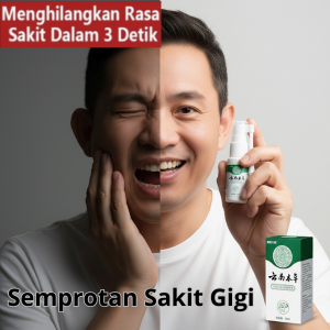 Obat Sakit Gigi Semprot Herbal Antibakteri | Pereda Nyeri Gigi Bengkak & Berlubang | Aman Dewasa & Anak