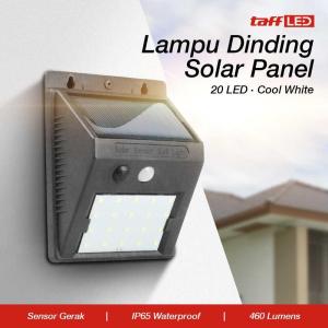 20 LED LAMPU DINDING SOLAR SENSOR GERAK TENAGA SURYA WATERPROOF