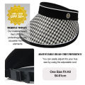 Women Straw Topi Visor Cap Summer Travel Beach Sun Protection UV Woman Sunscreen Leisure Big Brim Hat foldable. 