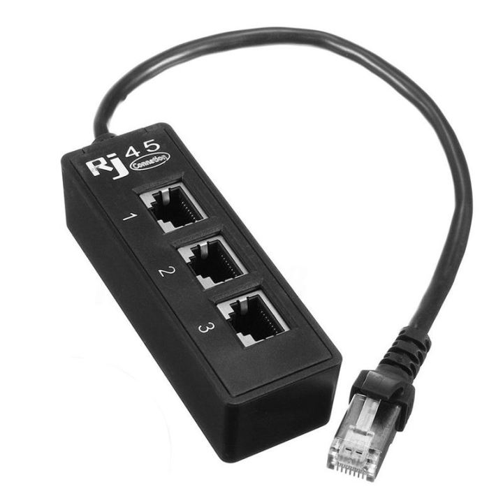 (APNH) RJ45 Male to 3 RJ45 Female Port Network Extender Cable Splitter ...