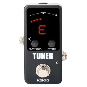 Kokko Phơ Guitar Tuner ftn2 Tuner Pedal Effects Chromatic độ chính xác cao điều chỉnh cho Guitar Bass với phụ kiện đàn guitar LED