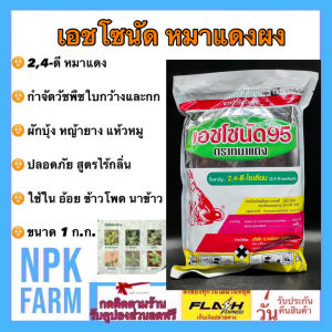 เอชโซนัด 95 ขนาด 1 กิโลกรัม หมาแดง 24-ดี โซเดียม ซอลต์ หมาแดงผง ฆ่าใบกว้าง ผักบุ้ง หญ้ายาง จอก แหน สาบเสือ กก ในนาข้าว อ้อย ข้าวโพด สวน npkplant