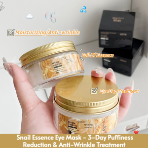 Snail Essence Eye Mask 3-Day Puffiness Reduction Treatment for Under Eyes Fast Acting Dark Circle Eye Bag Solution with Collagen Boost
