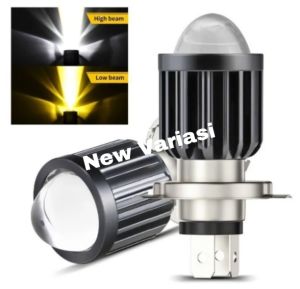 LAMPU DEPAN LAMPU UTAMA H4 LASER NYALA PUTIH KUNING PUTIH PUTIH VIXION MX KING SCOOPY BYSON DLL