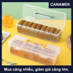 【CANAMEK】 Tái Sử Dụng 6 Ngăn Chống Ẩm Gia Vị Lưu Trữ Container Kín Nhựa Thực Phẩm Lưu Trữ Box Với Xử Lý Nhà Bếp Tổ Chức