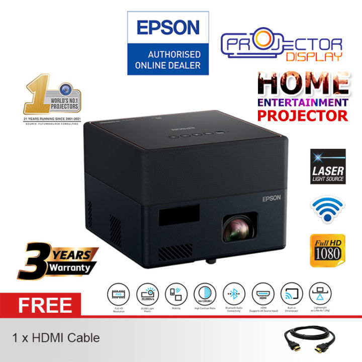 Epson EpiqVision EF-12 Mini 3LCD Full HD Laser Projection TV Home ...