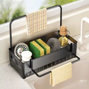SWEET Multi Functional Sink Storage Rack Sponge Holder Detachable Kitchen Sink Organizer Tidy Storage Tray Tray for Kitchen Countertop