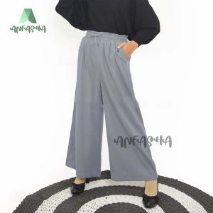 KULOT ROSSA LINEN CRINKLE / Celana Panjang fashion Wanita - Fashion Muslim mode BY TOKO ANFASHA