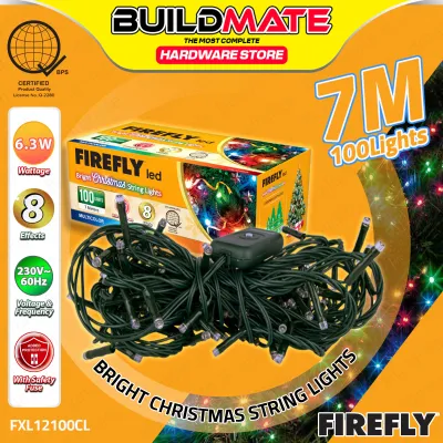 FIREFLY 100 LED Multicolor Christmas Lights Green Wire FXL12100CL BUILDMATE