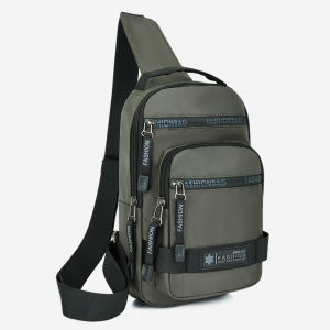 Casual sports shoulder lightweight nylon cloth mens travel chest bag simple large capacity crossbody bag