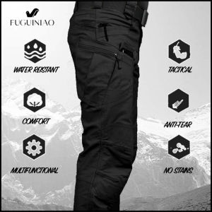FUGUINIAO Stretchable Ix7 Tactical Pants Outdoor Waterproof Cargo Pants Loose Wear-resistant Multi Pocket Army Military Pants【2-3 days arrive!!!】