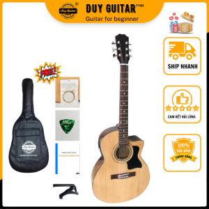 Đàn guitar acoustic DT70X có eq cho âm thanh vang sáng Duy Guitar Store