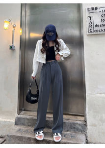 Alisa.Sonya(Size up) Women High Waist Casual Wide Leg Long Palazzo Pants Trousers Plus Size Work Long Straight Suit Pants