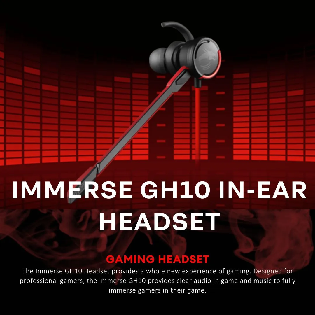 MSI GH10 Immerse Wired Gaming Handsfree with Microphone Gaming Headset 10