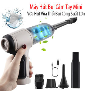 Máy Hút Bụi Cầm Tay Cao Cấp 3in1 Kiêm Máy Thổi Bụi Công Suất 120W Lực Hút 9000PA Sạc Pin Tiện Dụng Không Dây Đa Năng Lực Hút Siêu Mạnh.