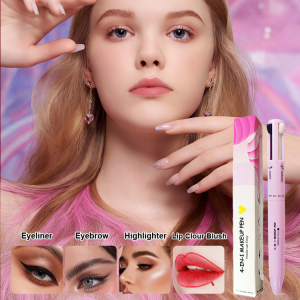 guibai Four-in-one makeup pen four-color lip liner high-gloss eyeliner and eyebrow pencil