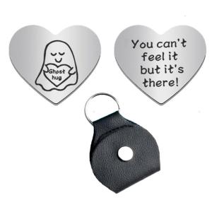 Heart Shaped Keychain Little Pocket Hug from Mom Unique Keychain Fashion Inspirational Gifts for Friends Family