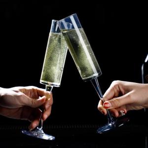 [COD] ourlove แก้วแชมเปญ6ออนซ์ถ้วยค็อกเทลแก้วแชมเปญสีแดงแก้วไวน์พลาสติกถ้วยเกลียวสูงถอดออกได้ถ้วยเครื่องดื่ม