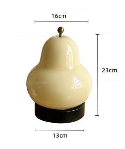 Ⓜ️ZEROIDEASⓂ️ 3-Colours LED Pear Table Lamp Touch Dimming Portable Cordless LED Desk Light USB Rechargeable Bed Night Light LED Desktop Lamp USB Touch Dimming Recharge Night Light Bedside Lamps Bedside Lamp Touch Control Dimmable Light