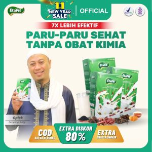 ETAFIT - Solusi Paru Paru Sehat Tanpa Obat - Susu Kambing Etawa Asli 100% Murni Original - 1 BOX