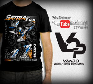 KAOS MOTOR SUZUKI SATRIAF 150 - KAOS DISTRO PRIA WANITA - KAOS PENDEK KATUN MURAH - KAOS CUSTOM