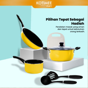 Panci Anti Lengket Lengkap Tutup Kaca Asta Lemona Set 7 pcs