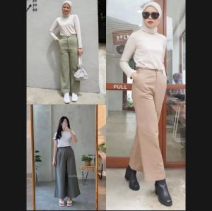 CELANA KULOT HIGHWAIST LINEN